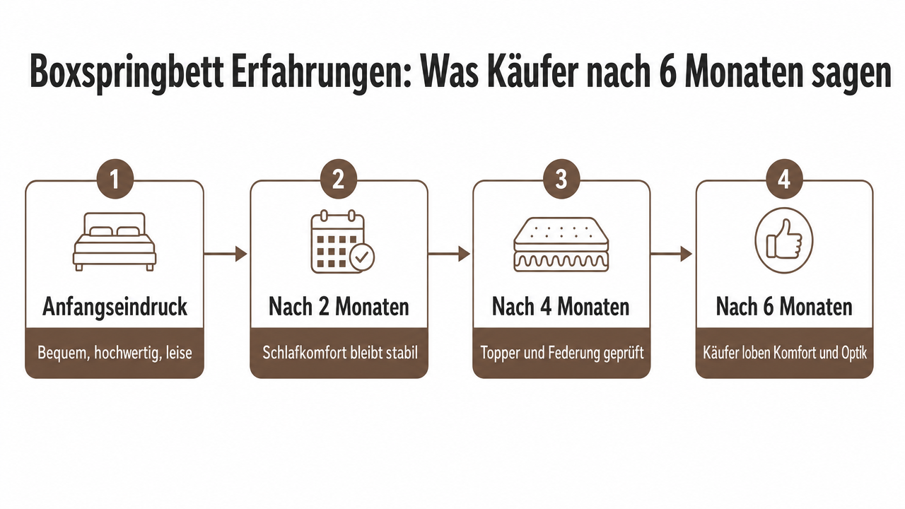 Detailaufnahme Boxspringbett Topper Schichtaufbau von der Seite – Boxspringbett Erfahrungen zur Haltbarkeit